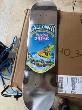 Primitive Calloway Purple Drink Skateboard Deck - Blue, Yellow, Purple